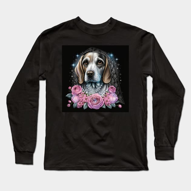 Gothic Beauty Beagle Long Sleeve T-Shirt by Enchanted Reverie